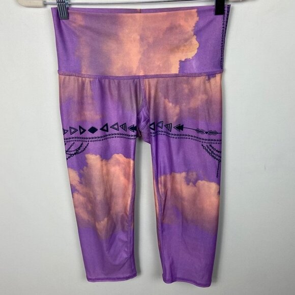 Teeki Purple Haze Tribal Chains Arrows Legging High Rise‎ Recycled Water BottleS - Picture 5 of 9